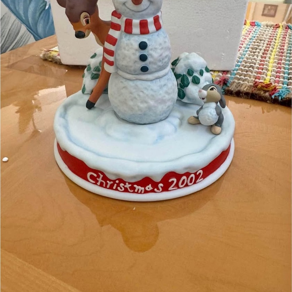 Christmas 2002 Snowman and Reindeer Figurine